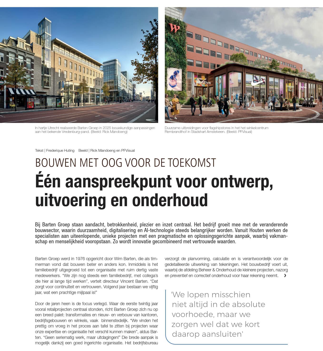 Artikel Barten Groep in Stedenbouw